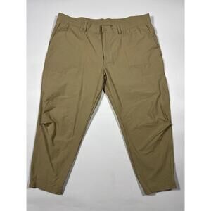 Adidas Tan Athletic Pants Men’s 40x28 Elastic Waist Tailored Inseam
